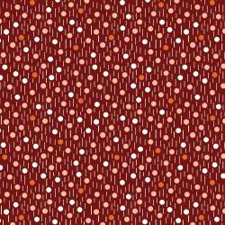 EQP New Vintage April Showers Cranberry Red, Tessuto rosso mirtillo a pois Ellie's Quiltplace Textiles - 1