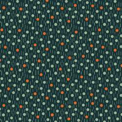 EQP New Vintage April Showers Midnight Blue, Tessuto verde a pois Ellie's Quiltplace Textiles - 1