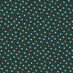 EQP New Vintage April Showers Midnight Blue, Tessuto verde a pois Ellie's Quiltplace Textiles - 1