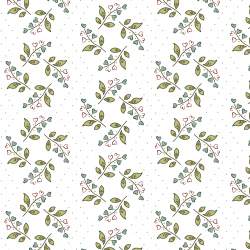 EQP New Vintage Lily of the Valley Cream, Tessuto bianco panna con fiori Ellie's Quiltplace Textiles - 1