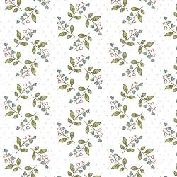EQP New Vintage Lily of the Valley Cream, Tessuto bianco panna con fiori Ellie's Quiltplace Textiles - 1