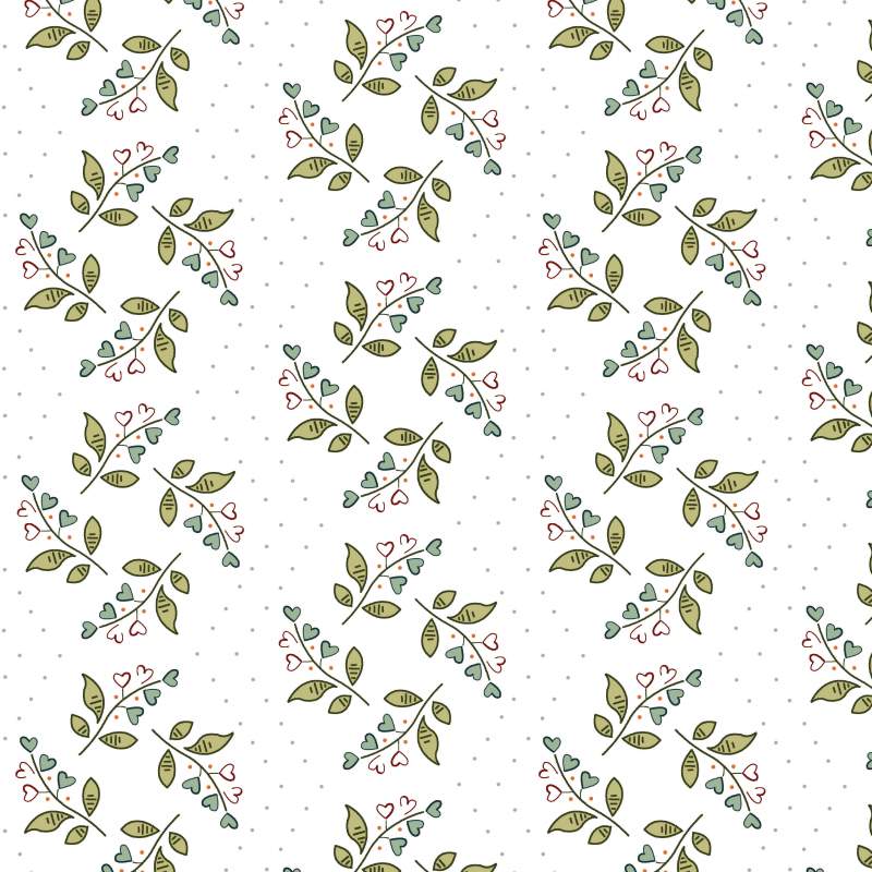 EQP New Vintage Lily of the Valley Cream, Tessuto bianco panna con fiori EQP Textiles - Ellie's Quiltplace - 1