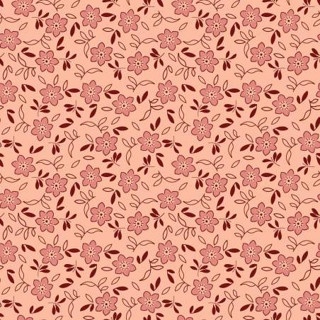 EQP New Vintage Rose-Hip Frosted Pink, Tessuto rosa pesca a fiori Ellie's Quiltplace Textiles - 1