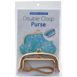 Double Clasp Purse, Cartamodello e Chiusura Doppia per Pochette in Oro Rosa, 18 cm Zakka Workshop - 1