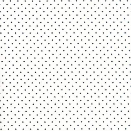 Moda Fabrics Essential Dots - Tessuto Bianco a Pois Neri Moda Fabrics - 1