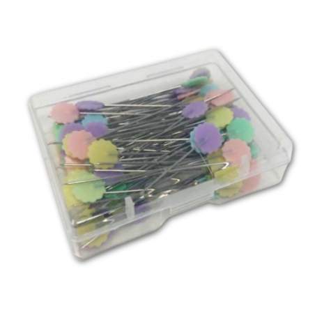 Scatola 100 pezzi Spilli a Fiore - Crafters Dream