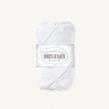 Gomitolo 100% Cotone OEKO-TEX - 50 gr / 160 m - Bianco