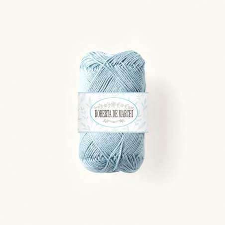 Gomitolo 100% Cotone OEKO-TEX - 10 gr / 32 m - Azzurro turchese chiaro Roberta De Marchi - 1