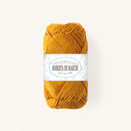 Gomitolo 100% Cotone OEKO-TEX - 50 gr / 160 m - Senape scuro Roberta De Marchi - 1