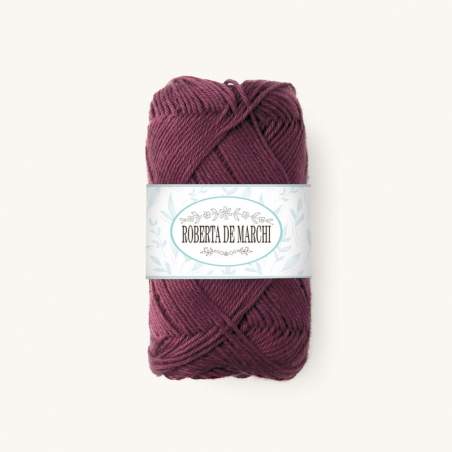 Gomitolo 100% Cotone OEKO-TEX - 50 gr / 160 m - Rosso bordeaux soft Roberta De Marchi - 1