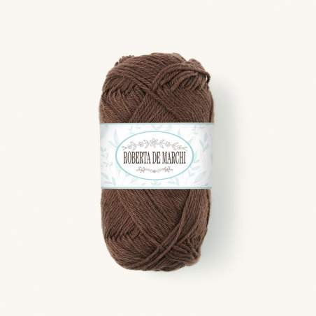 Gomitolo 100% Cotone OEKO-TEX - 50 gr / 160 m - Marrone Roberta De Marchi - 1