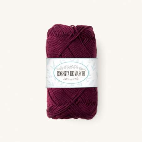 Gomitolo 100% Cotone OEKO-TEX - 50 gr / 160 m - Rosso borgogna