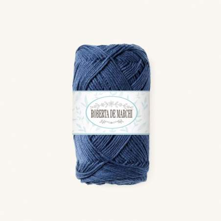 Gomitolo 100% Cotone OEKO-TEX - 50 gr / 160 m - Blu jeans Roberta De Marchi - 1