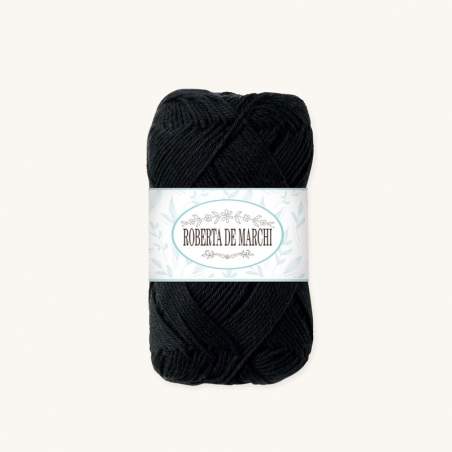 Gomitolo 100% Cotone OEKO-TEX - 50 gr / 160 m - Nero Roberta De Marchi - 1