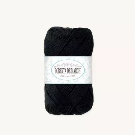 Gomitolo 100% Cotone OEKO-TEX - 50 gr / 160 m - Nero