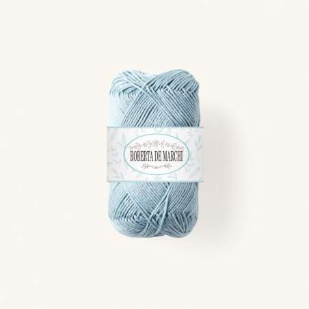 Gomitolo 100% Cotone OEKO-TEX - 10 gr / 32 m - Azzurro cielo medio