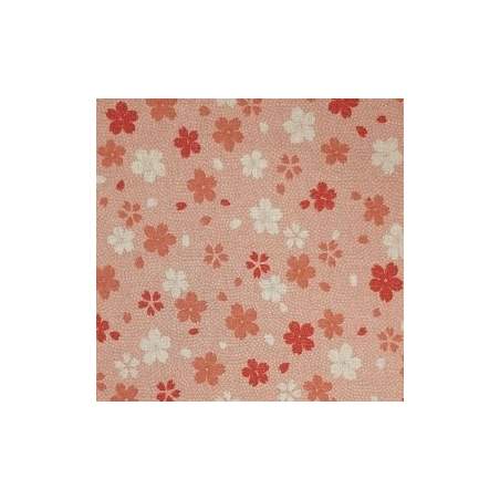 Sevenberry, Tessuto Fondo Rosa con Fiori