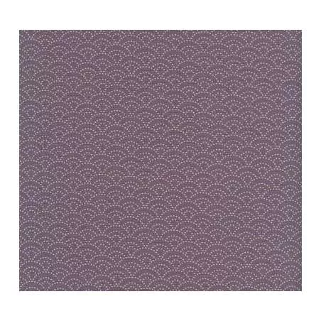 Sevenberry, Tessuto Lilla con Disegno Tondo Giapponese