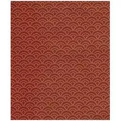 Sevenberry, Tessuto Rosso con Disegno Tondo Giapponese