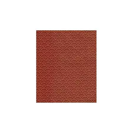 Sevenberry, Tessuto Rosso con Disegno Tondo Giapponese