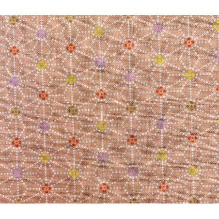 Sevenberry, Tessuto Rosa con Disegno Colorato Giapponese