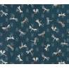 Sevenberry, Tessuto Blu Petrolio con Libellule e Frecce Sojitz Fashion - 1