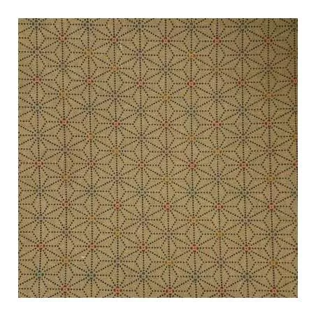Tessuto Beige con Disegno Sashiko - Sevenberry