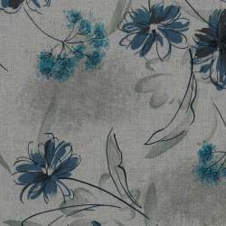 Yarn Dyed Fabric - 50% cotone e 50% lino - blue STIM Italia - 1