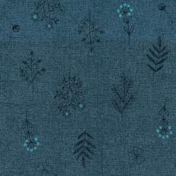 Yarn Dyed Fabric - 50% cotone e 50% lino - blue STIM Italia - 1