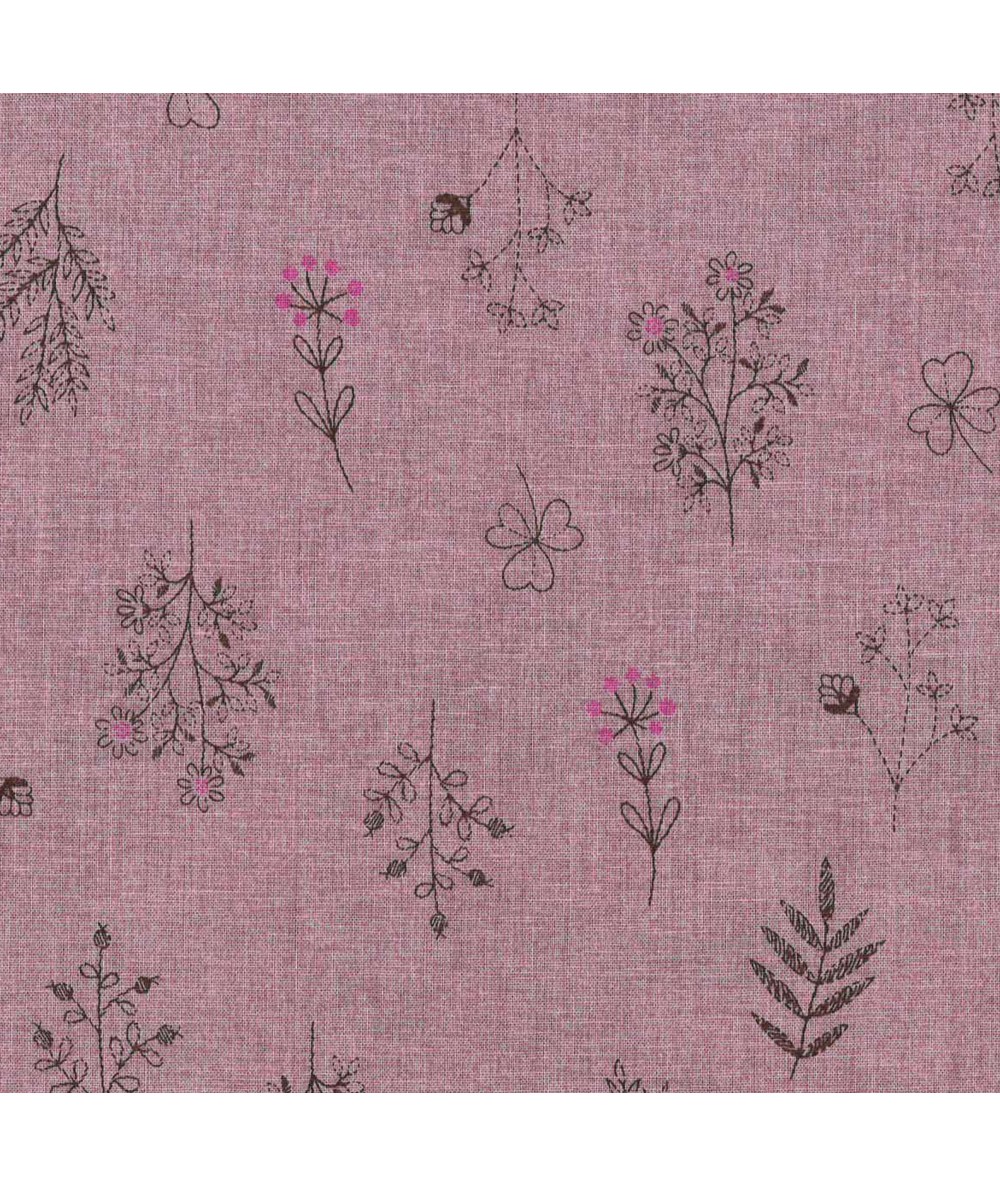 Stim Italia - Tessuto Rosa con Piccoli Fiori 50% Cotone e 50% Lino Stim Italia srl - 1