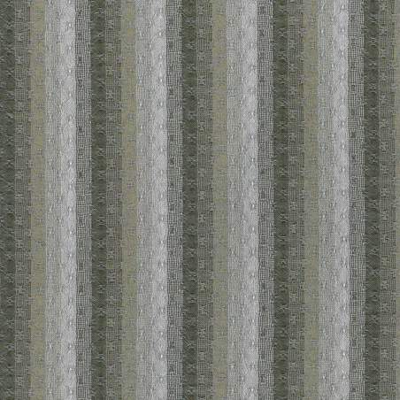 Robert Kaufman, Chambray Essex Yarn Dyed Classic Wovens, Tessuto Tinto in Filo a Righe Bianco e Grigio