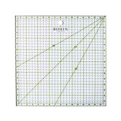 Bohin, Squadra Quadrata Patchwork Quilters Rule, Griglia blu - 32 x 32 cm Bohin - 1
