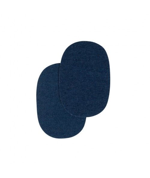 Bohin, Toppe Ovali da Applicare con Ferro da Stiro 10x15 cm cm, Blu Jeans Medio