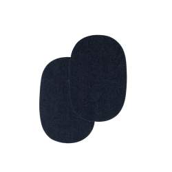 Bohin, Toppe Ovali da Applicare con Ferro da Stiro 10x15 cm cm, Blu Jeans Scuro