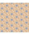 Tilda Windy Days Wendy Camel, Tessuto Panna con Fiori Blu e Foglie Marroni Tilda Fabrics - 1