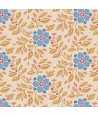 Tilda Windy Days Wendy Camel, Tessuto Panna con Fiori Blu e Foglie Marroni Tilda Fabrics - 2