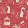Tilda Windy Days Windy Walk Dusty Red, Tessuto Rosso con Disegno di una Giornata Ventosa Tilda Fabrics - 2