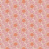 Tilda Windy Days Wendy Pink, Tessuto Panna con Fiori Arancioni e Foglie Rosa Tilda Fabrics - 1