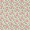 Tilda Windy Days Wendy Teal, Tessuto Panna con Fiori Rosa e Foglie Verde Acqua Tilda Fabrics - 1