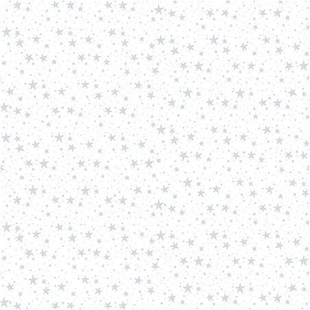 Henry Glass Quilter's Flour II, Tessuto Bianco con Stelline Tono su Tono