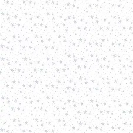 Henry Glass Quilter's Flour II, Tessuto Bianco con Stelline Tono su Tono