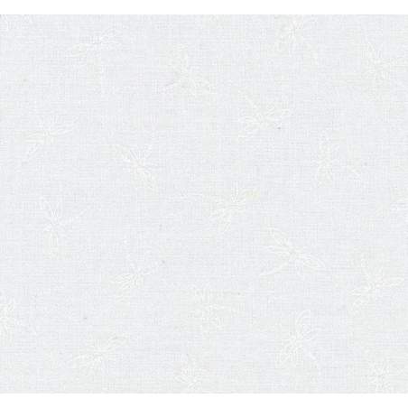Maywood Studio Solitaire Whites, Tessuto Bianco con Libellule Tono su Tono Maywood Studio - 1