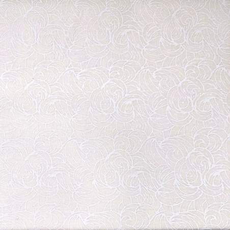 Tessuto Bianco con Segni Astratti Tono su Tono Maywood Studio - 1