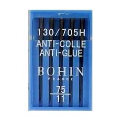 Bohin, Aghi 130/705H Anti-Glue 75/12 per Macchina da Cucire, 5 Aghi Bohin - 1