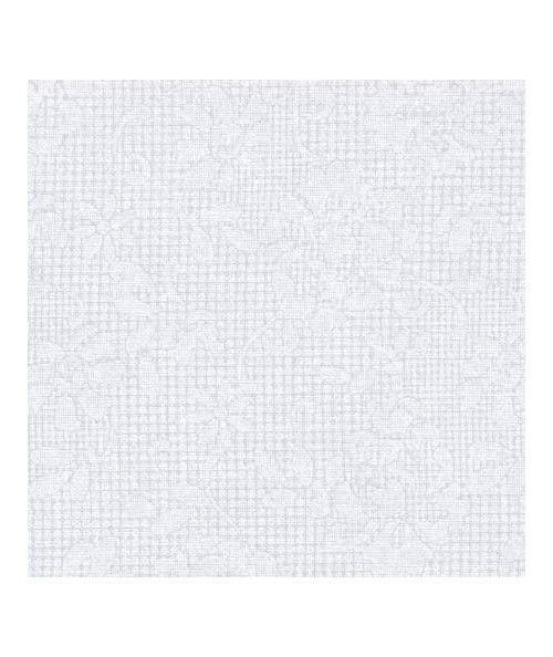 Basic Palette, Tessuto per Retro Bianco Tono su Tono Fiori su Pois
