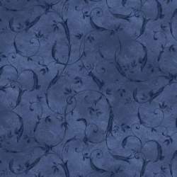 Tessuto per Retro Blu con Decorazione Tono su Tono, Bella Suede Wide 2 by P&B