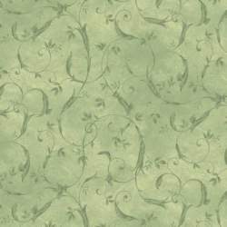 Tessuto per Retro Verde con Decorazione Tono su Tono, Bella Suede Wide 2 by P&B