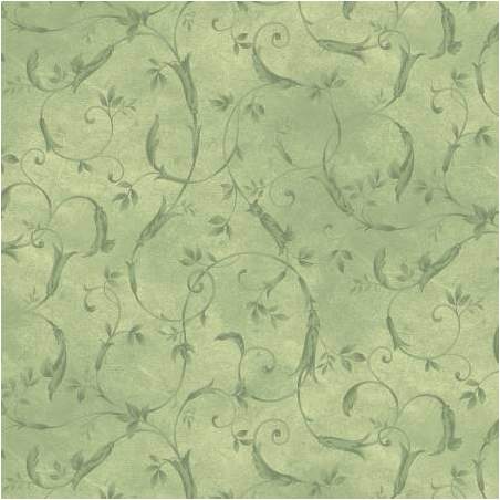 Tessuto per Retro Verde con Decorazione Tono su Tono, Bella Suede Wide 2 by P&B