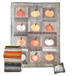 13 Pumpkins - Kit di tessuti dalla rivista Primitive Quilts Fall 2021