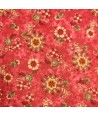 Flannel Essentials 7, Tessuto Flanella Rossa con Fiori by The Buggy Burn per Henry Glass